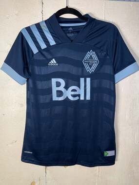 adidas Women's 2020-2021 Vancouver Whitecaps FC Away Soccer Jersey Wave Blue EH8